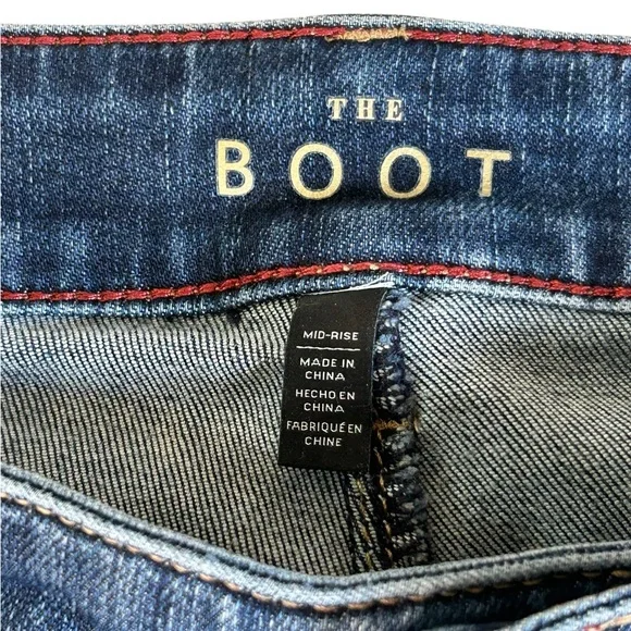 White House Black Market Women's Blue Boot Cut Jeans Sz 8 mid rise “The Boot” - Picture 3 of 9